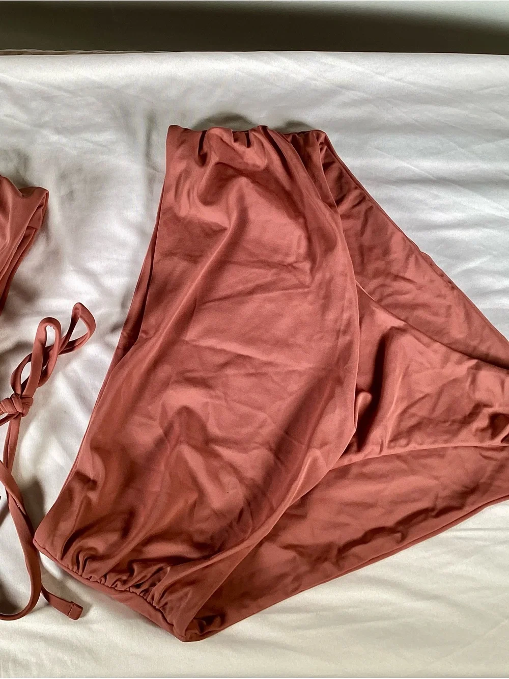 Zaful Dust Pink Lace-up Back Bikini Set